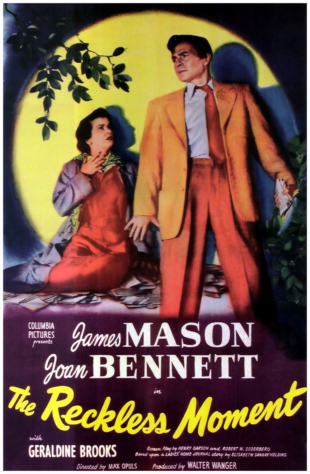 The Reckless Moment film poster (1949).