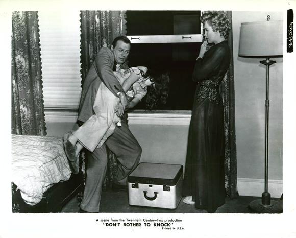 Film still from Don't Bother to Knock (1952).